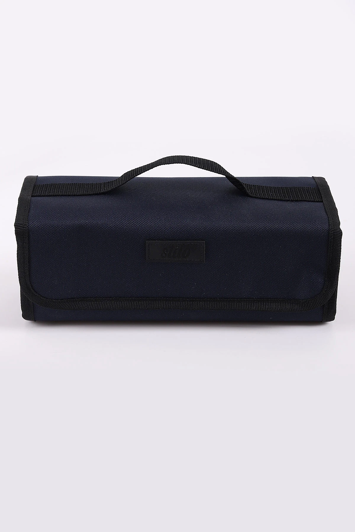Lacivert 10x25 Cm Stilo Kumaş 4 Gözlü Çantalı Kalem Kutu 441689