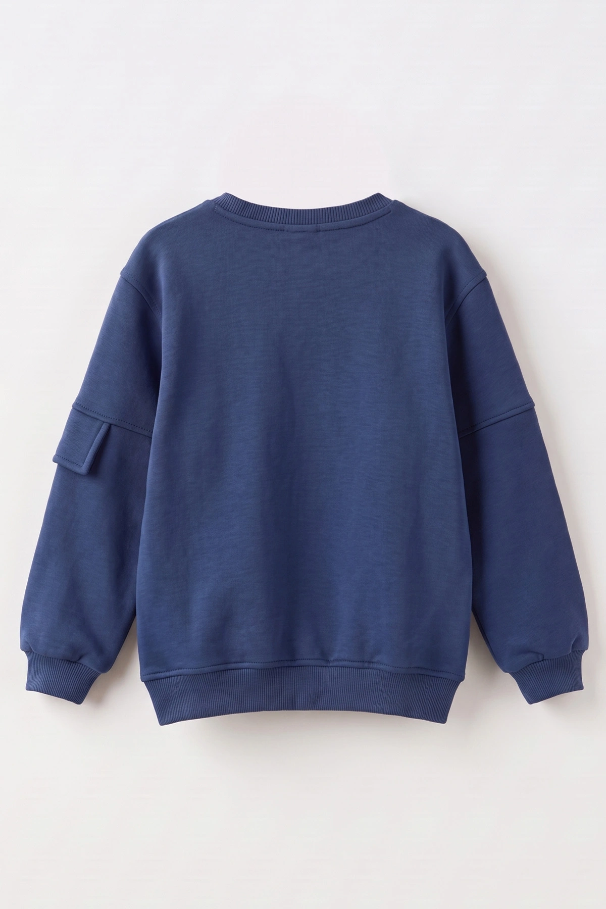 Lacivert (2-12 Yaş) Confident Kabartma Baskılı 3 İp Şardonlu Erkek Çocuk Sweatshirt 486880
