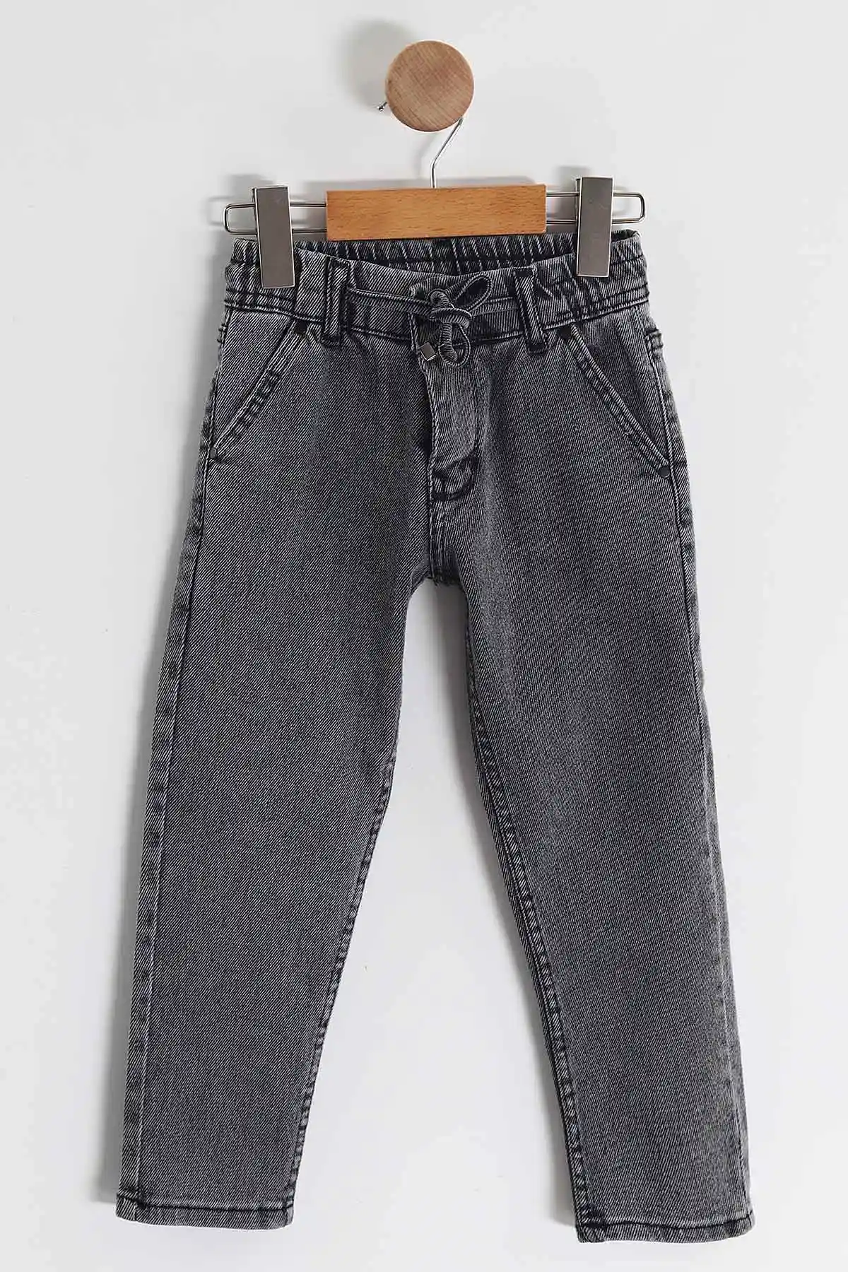 Lacivert (3-10 Yaş)   Baskılı Sweatli Kot Pantolonlu Erkek Çocuk 2'li Takım 437396
