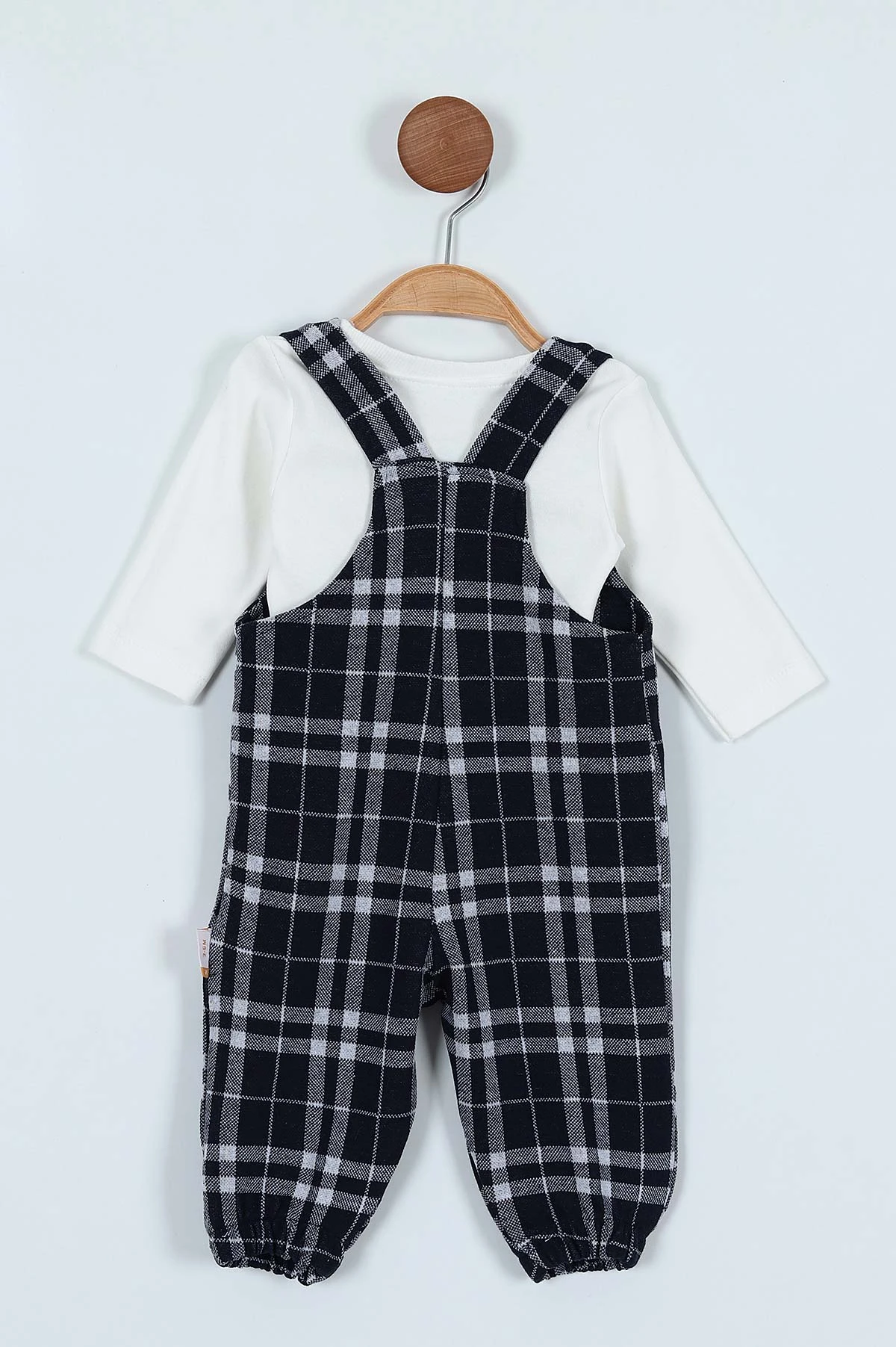 Lacivert (3-12 Ay) Ayıcıklı Salopet Erkek Bebek Takım 245806