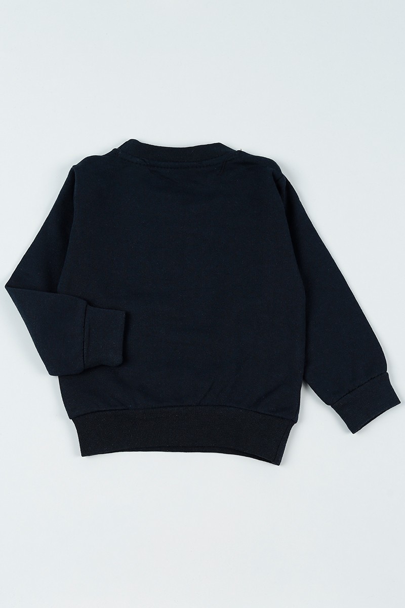 Lacivert (3-12 Yaş) State Baskılı Erkek Çocuk Sweatshirt 92627