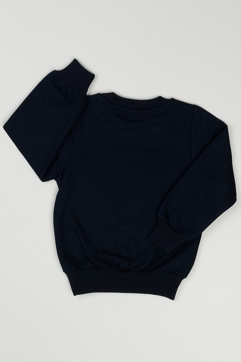 Lacivert (3-6 Yaş) Cool Baskılı Erkek Çocuk Sweatshirt 88875