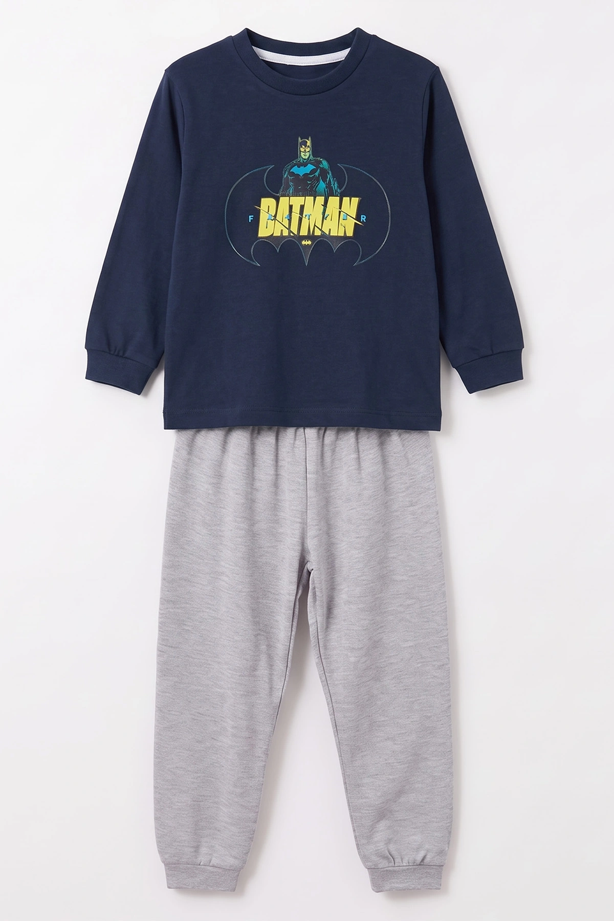 Lacivert (3-8 Yaş) Karakter Baskılı İnterlok Kumaş Erkek Çocuk Pijama Takım 491033