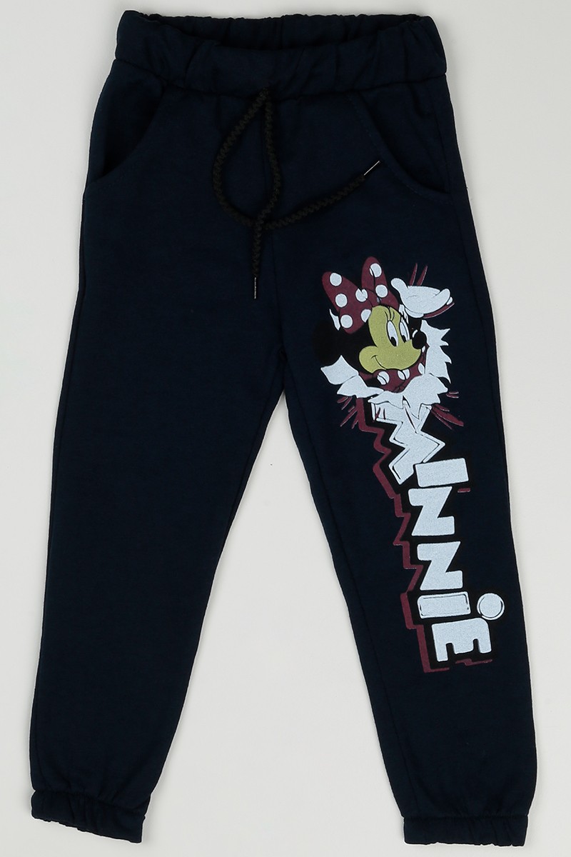 Lacivert (3-8 Yaş) Minnie Mouse Baskılı Kız Çocuk Eşofman 89260