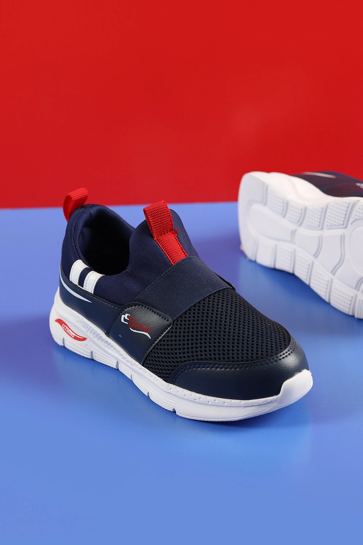 Lacivert (31-35 Filet) Twins Baskılı Triko Bağcıksız  Çocuk Spor Ayakkabı 257285