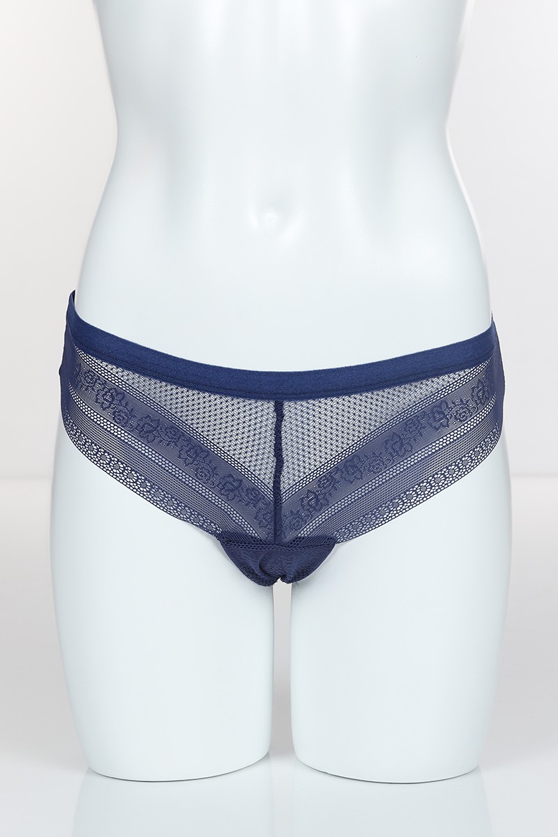 Lacivert 4136 Brazilian Bikini Ön Bant Arka Mikro Külot 102394