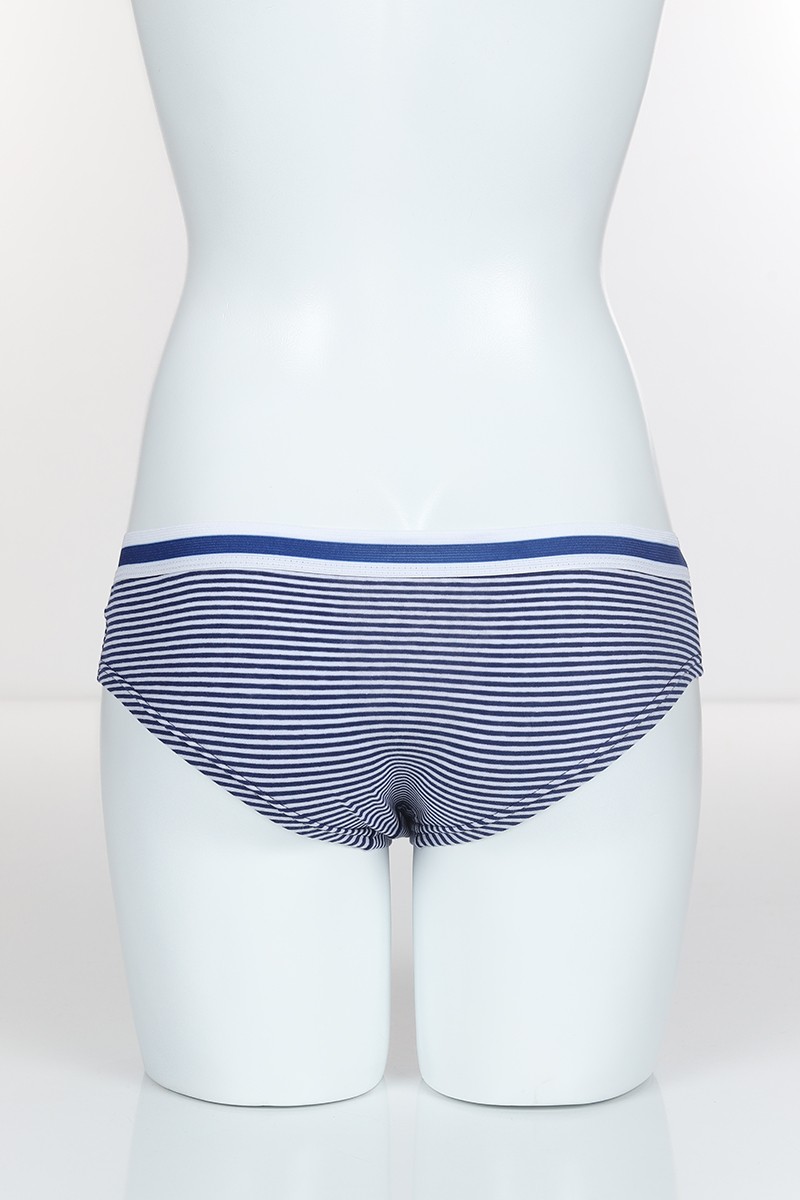 Lacivert 4318 Hıpboxer Love Baskılı Çizgili Kumaş Külot 101771