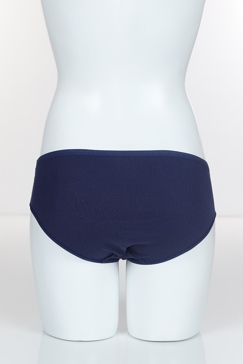 Lacivert 4347 Bikini Ön Bel Şerit Bant Alt ve Arka Ribana Pamuk Külot 102293
