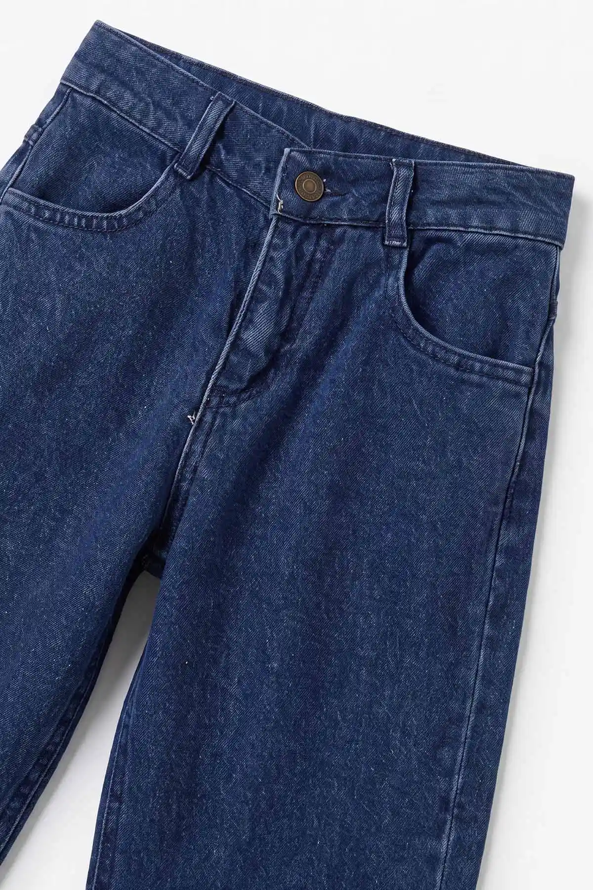 Lacivert (5-12 Yaş) Baggy Erkek Çocuk Kot Pantolon 490859