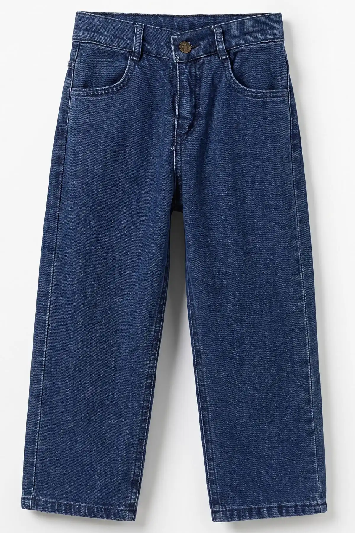 Lacivert (5-12 Yaş) Baggy Erkek Çocuk Kot Pantolon 490859