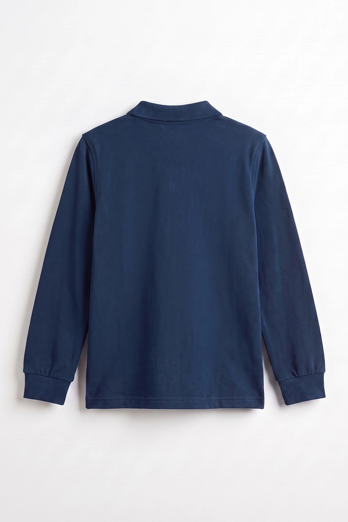 Lacivert (5-13 Yaş) Uzun Kol Polo Yaka Unisex Çocuk Okul Sweatshirt 480899