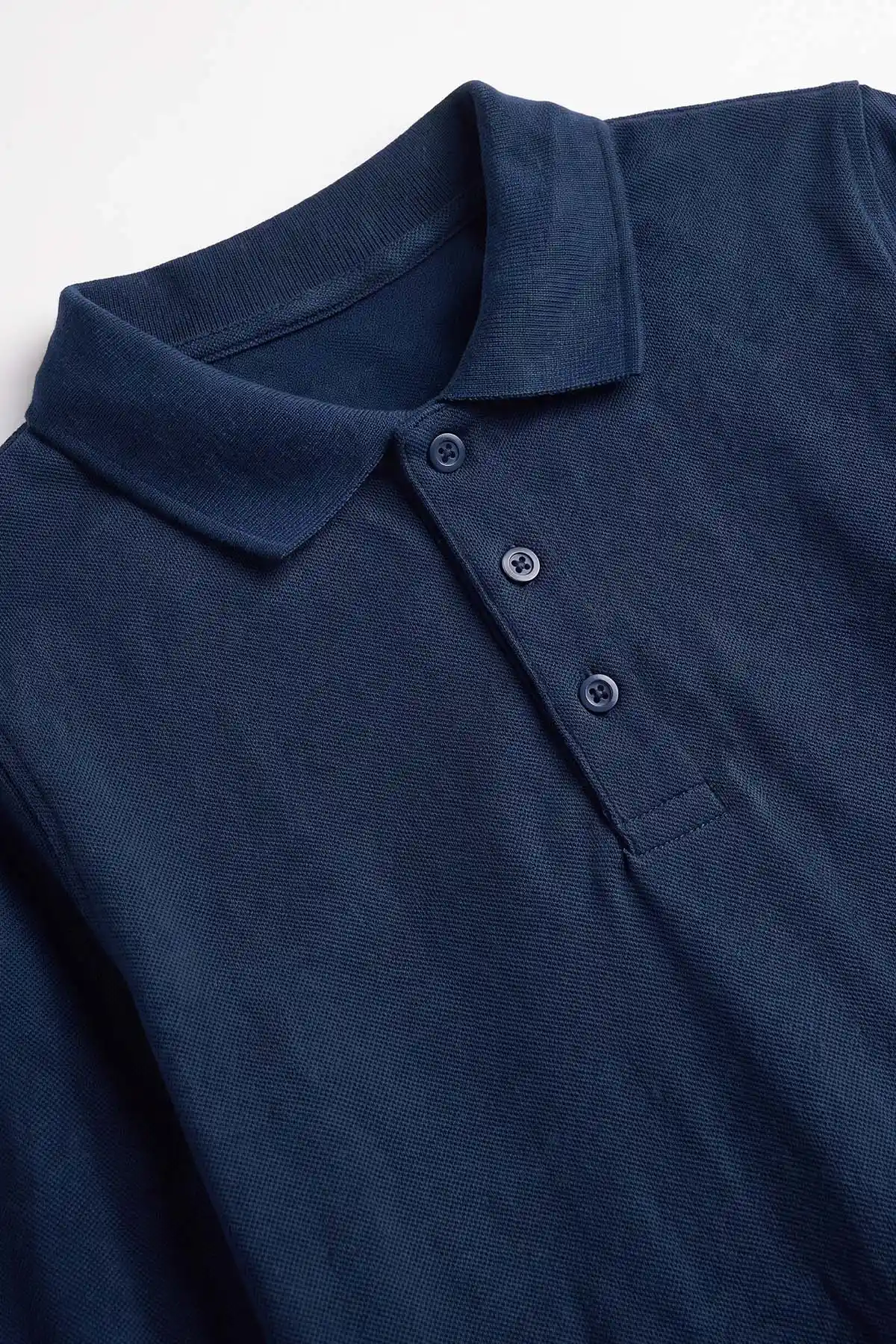 Lacivert (5-13 Yaş) Uzun Kol Polo Yaka Unisex Çocuk Okul Sweatshirt 480899