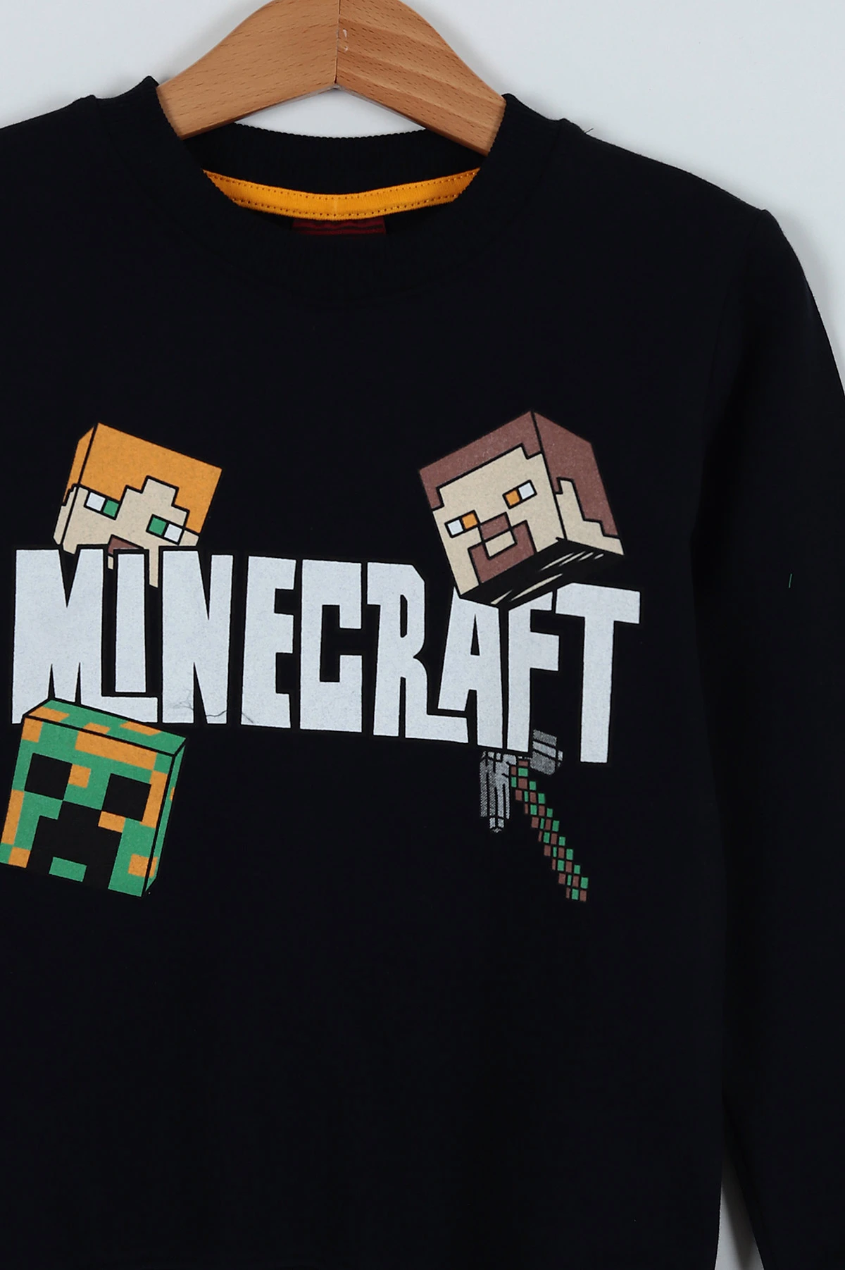 Lacivert (5-8 Yaş) Minecraft Baskılı Erkek Çocuk Sweat 235989