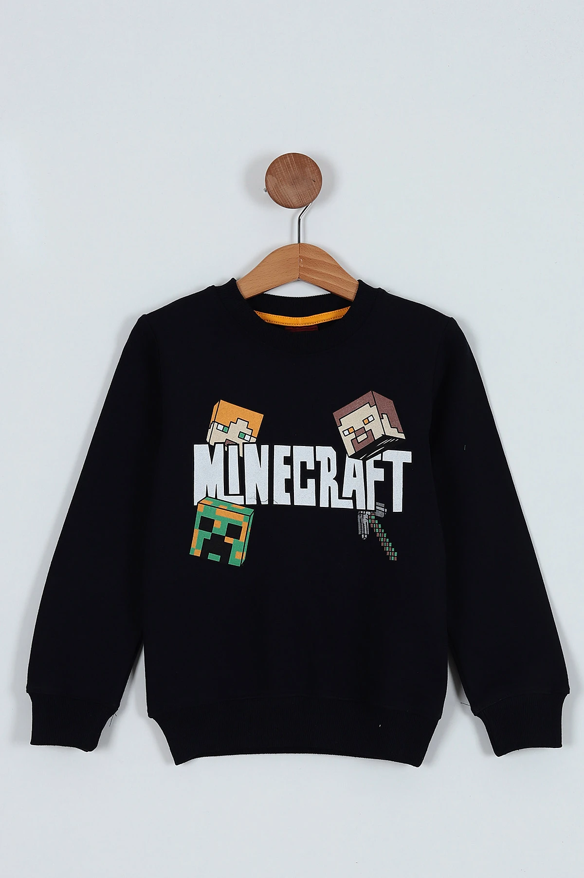 Lacivert (5-8 Yaş) Minecraft Baskılı Erkek Çocuk Sweat 235989