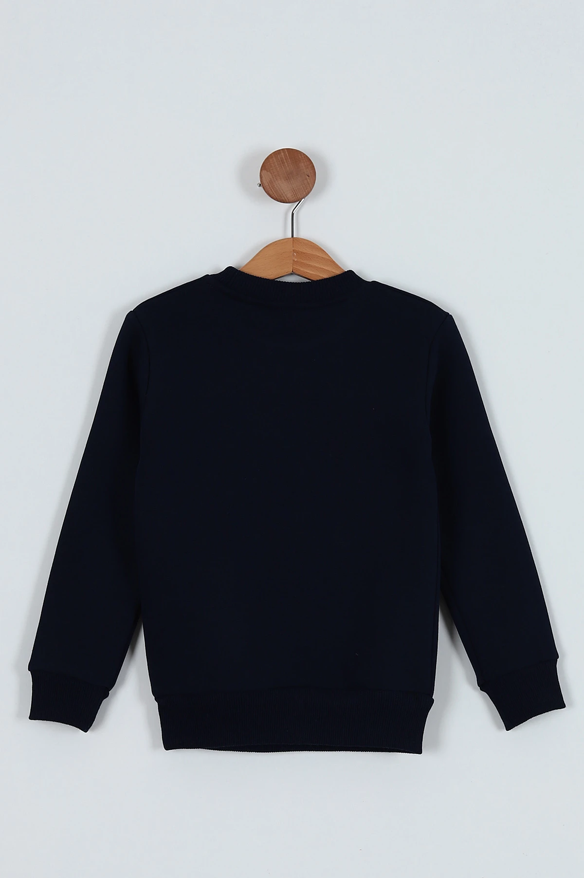 Lacivert (5-8 Yaş) Üç İp Şardonlu Baskılı  Erkek Çocuk Sweat 235854