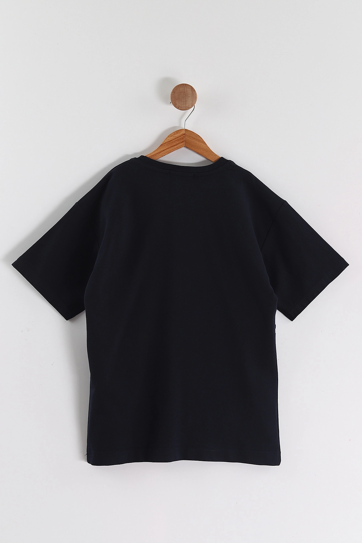Lacivert (6-14 Yaş) Stone Island Baskılı 2 İp Erkek Çocuk Tişört 469284