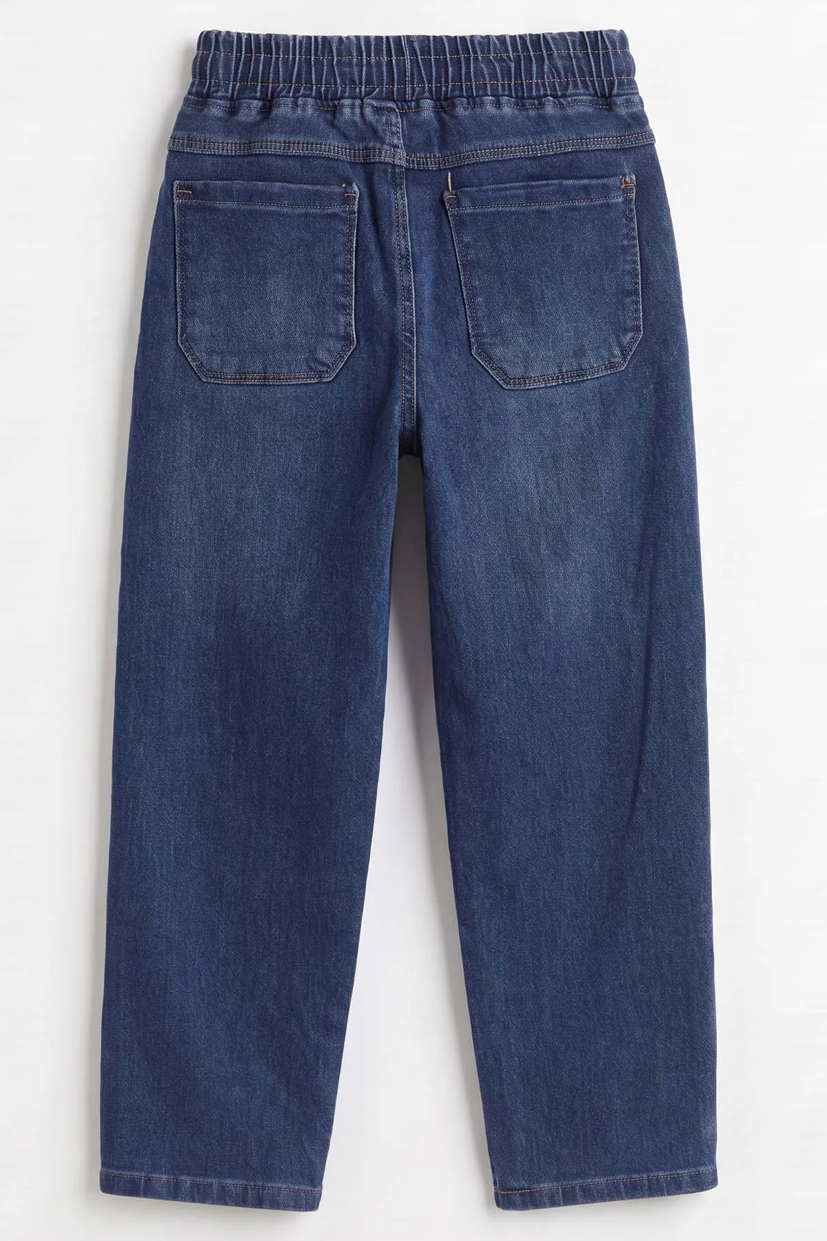 Lacivert (6-15 Yaş)Beli Lastikli Baggy Jogger Erkek Çocuk Kot Pantolon 492873