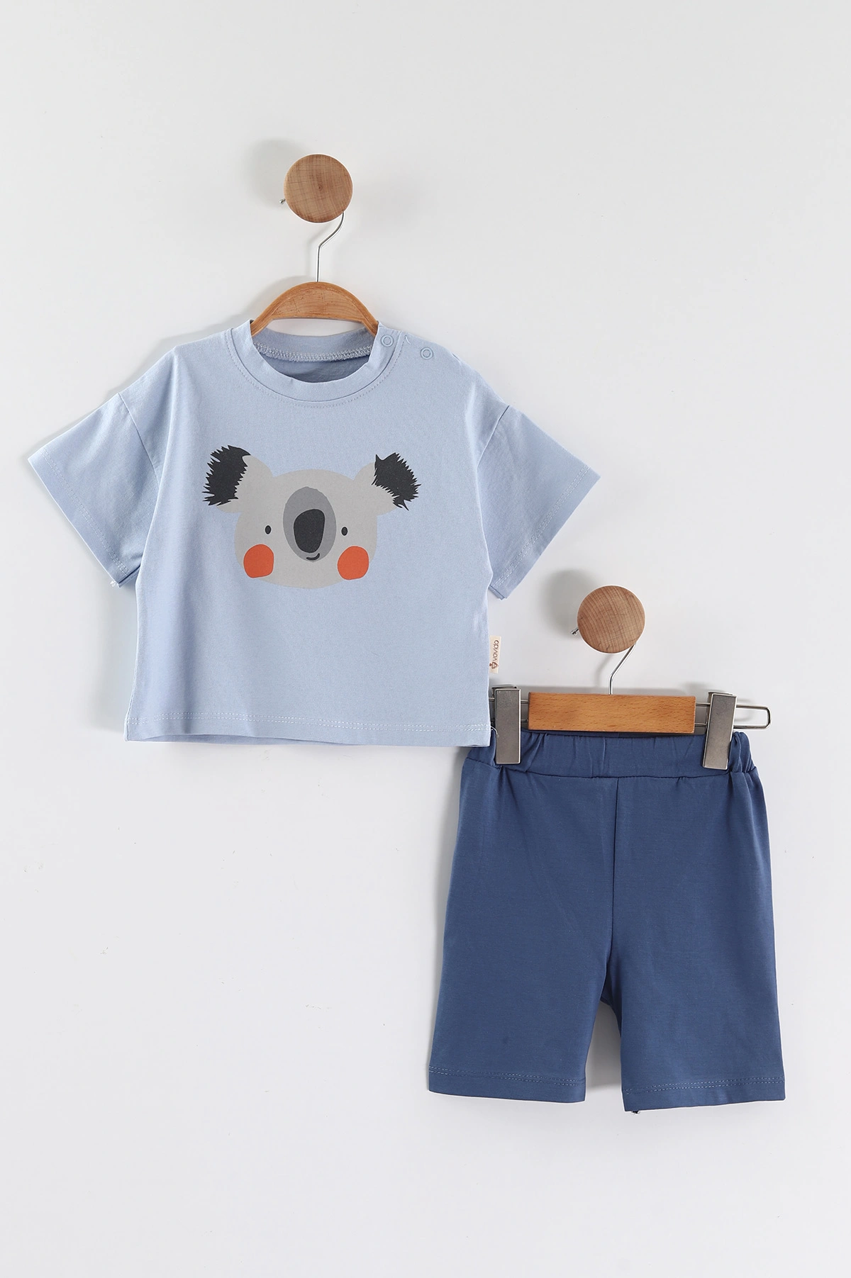 Lacivert (6-24 Ay) Koala Baskılı Erkek Bebek Yazlık Takım 467675