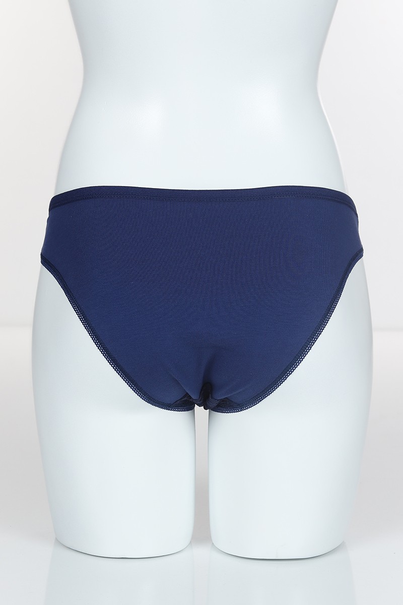 Lacivert 6384 Bikini Ön Dantel Arka Pamuk Külot 102313