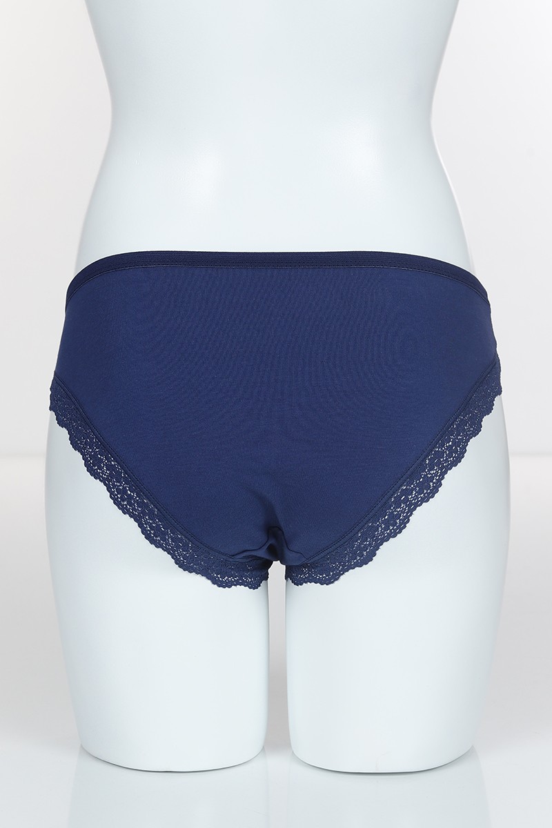 Lacivert 6405 Bikini Ön Üst Bant Alt ve Arka Pamuk Külot 102384