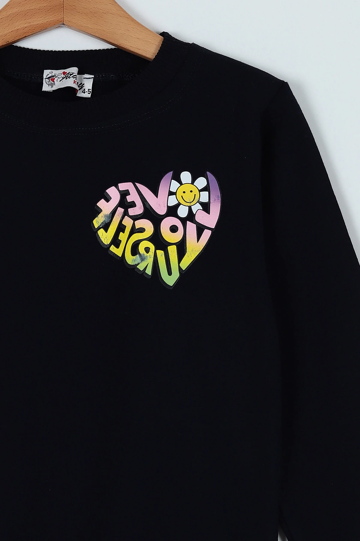 Lacivert (8-12 Yaş)  Baskılı Kız Çocuk Sweat 236178