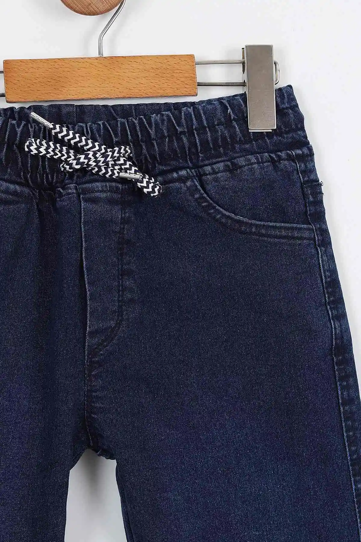 Lacivert (8-12 Yaş)Kargo Cepli Erkek Çocuk Kot Pantolon 330526