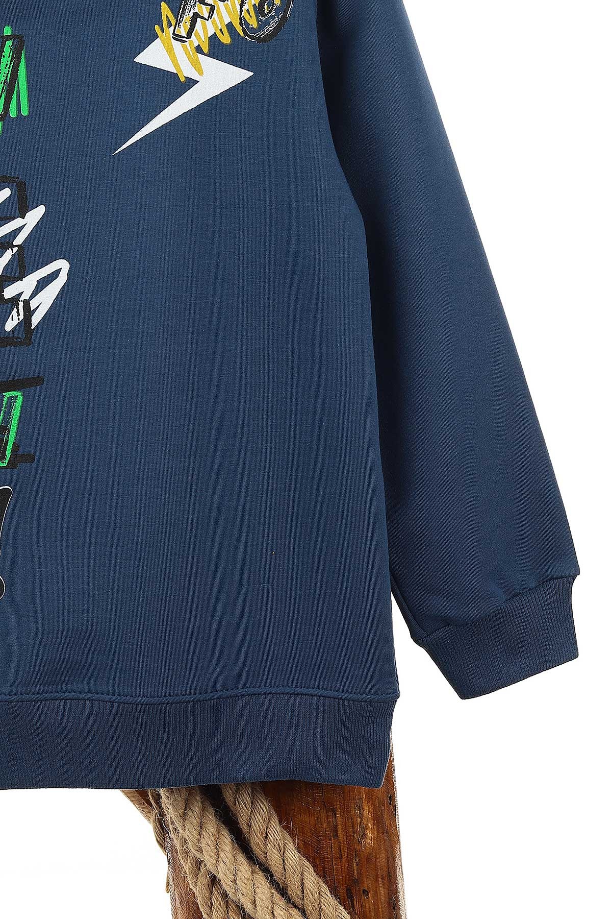 Lacivert (9-12 Yaş) Now Nug Baskılı Erkek Çocuk Sweat 150934