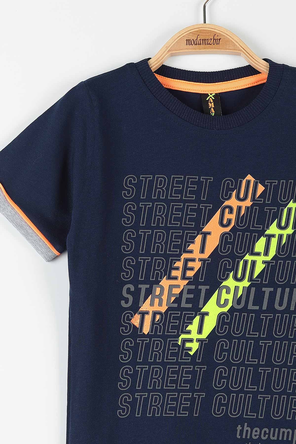Lacivert (9-12 Yaş) Street Culture Baskılı Cep Detaylı Erkek Çocuk Takım 177425