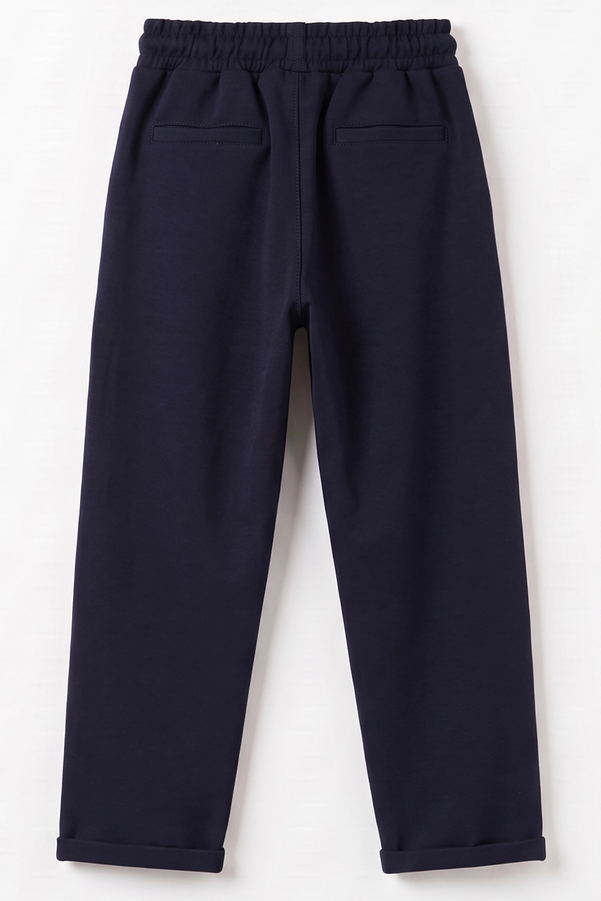 Lacivert (9-16 Yaş) Duble Paça Jakarlı Erkek Jogger Pantolon 492989