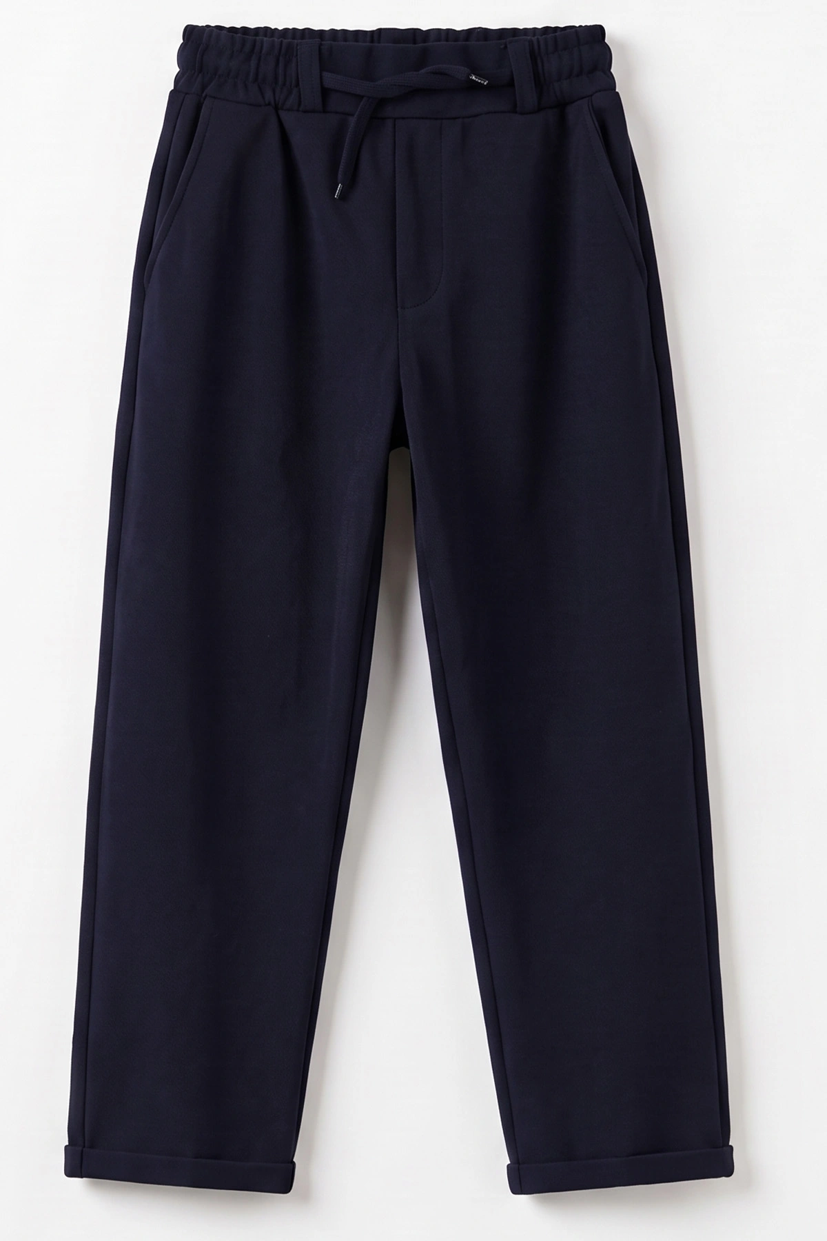 Lacivert (9-16 Yaş) Duble Paça Jakarlı Erkek Jogger Pantolon 492989