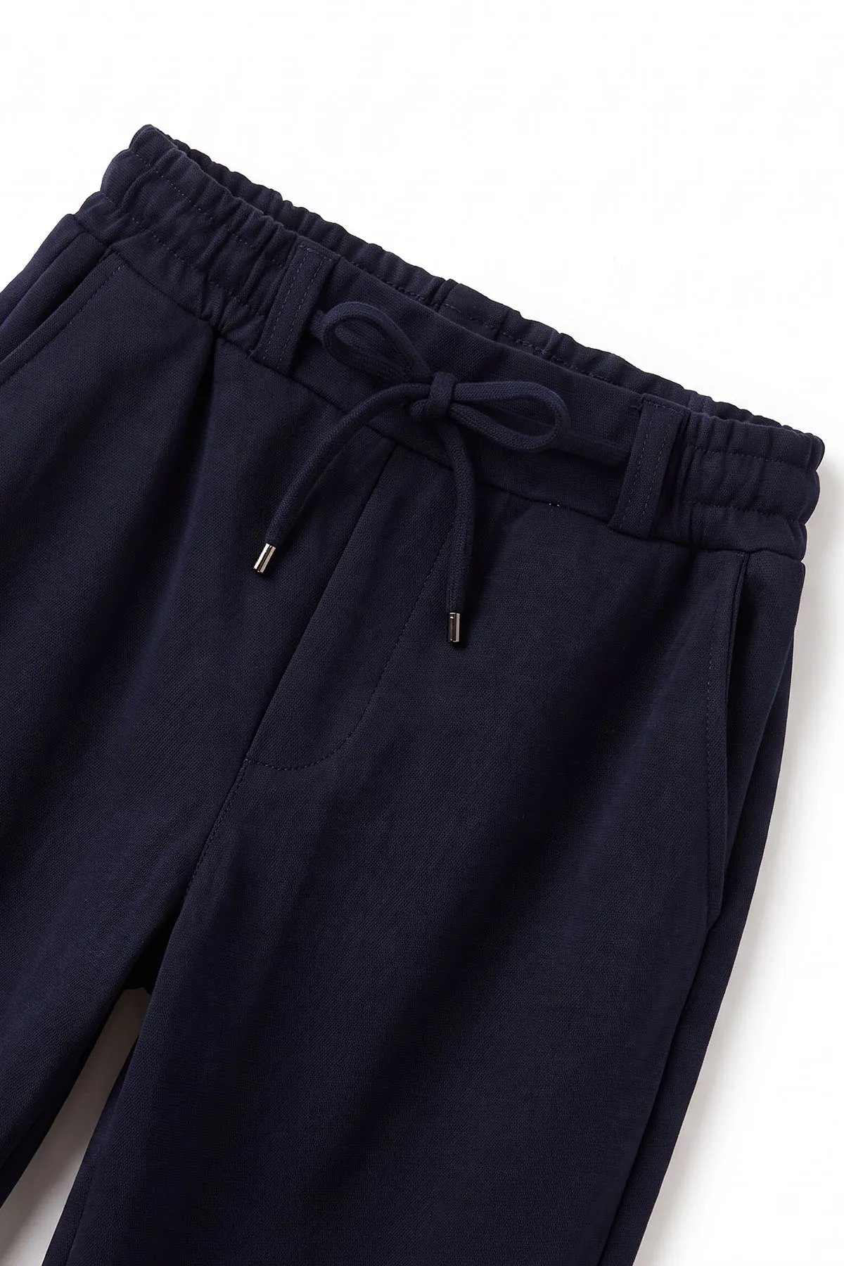 Lacivert (9-16 Yaş) Duble Paça Jakarlı Erkek Jogger Pantolon 492989