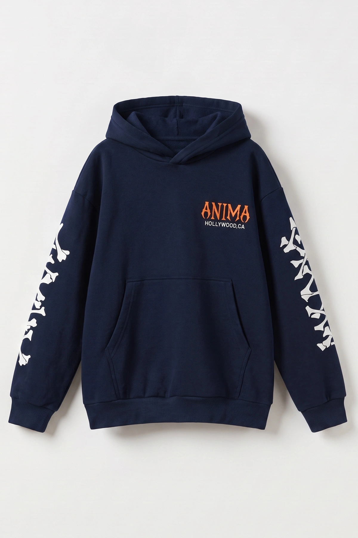 Lacivert (9-16 Yaş) Kapüşonlu İçi Şardonlu Erkek Çocuk Sweatshirt 495808