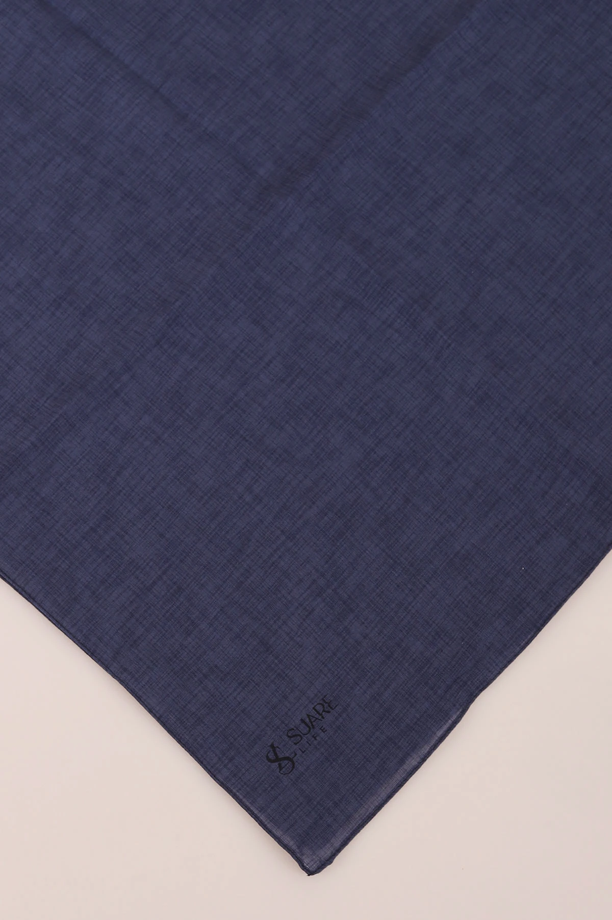 Lacivert 98X98 Cm Düz Keten Eşarp 436486