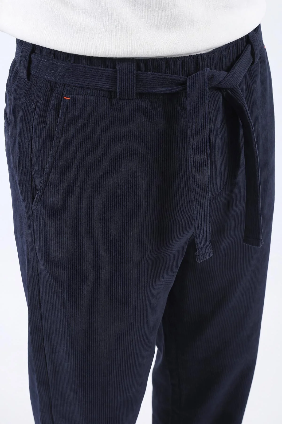 Lacivert Baggy Belden Bağlamalı Erkek Pantolon 493208