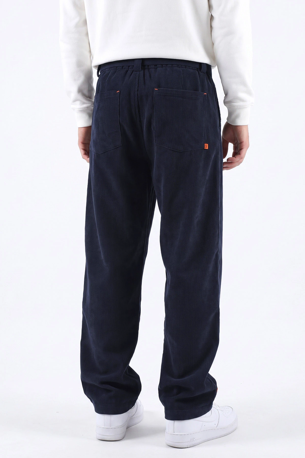 Lacivert Baggy Belden Bağlamalı Erkek Pantolon 493208