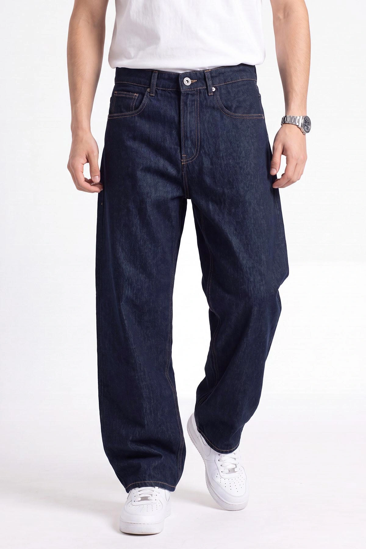 Lacivert Baggy Erkek Kot Pantolon 472173