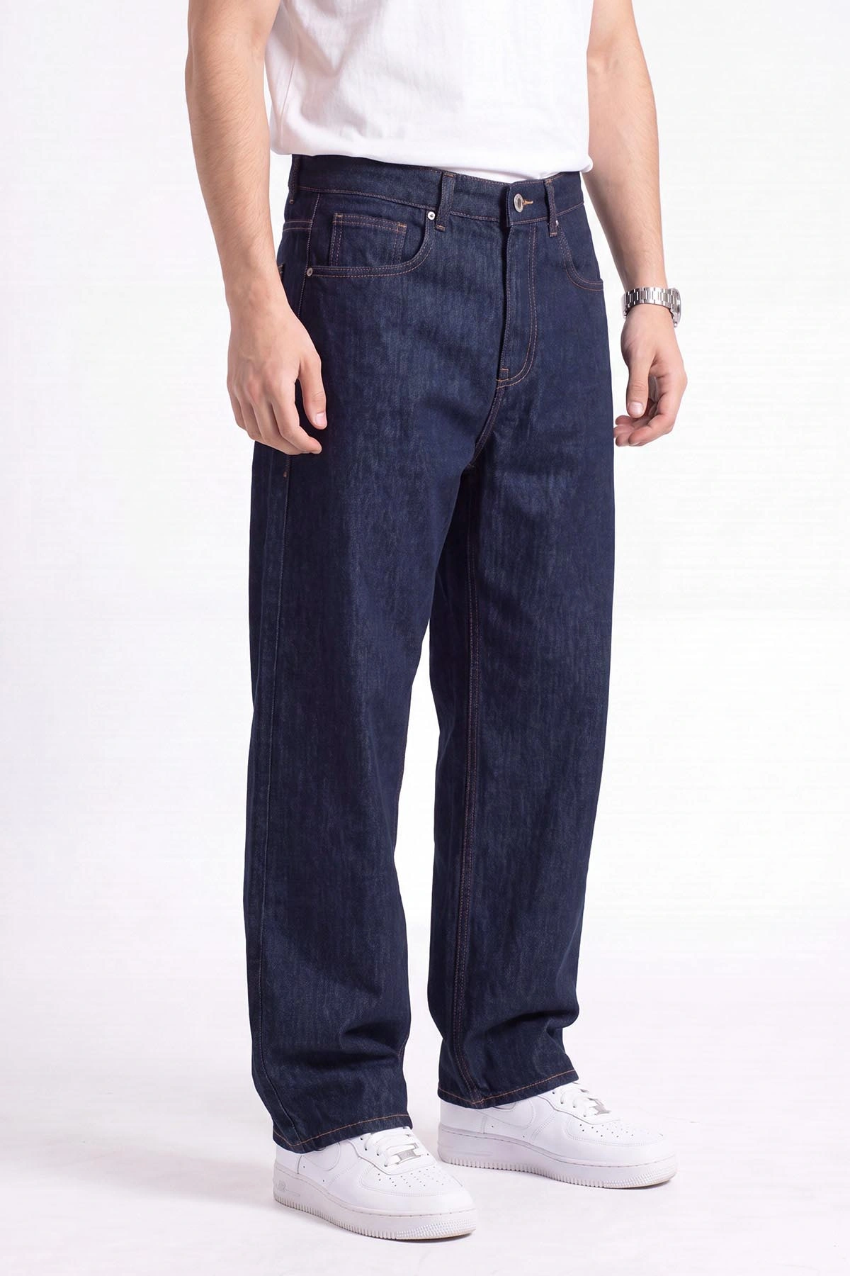 Lacivert Baggy Erkek Kot Pantolon 472173