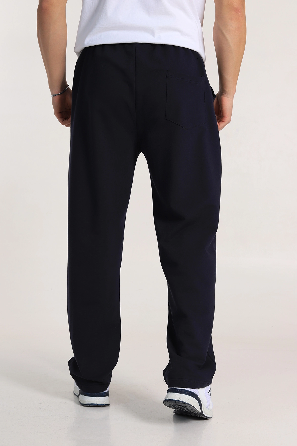 Lacivert Baggy İki İp Belden Bağlamalı Erkek Eşofman Altı 338285