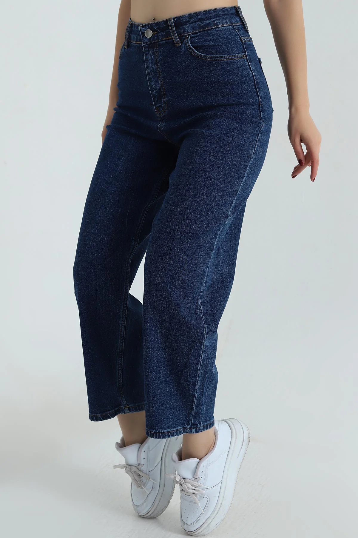Lacivert Baggy Kadın Kot Pantolon 404198