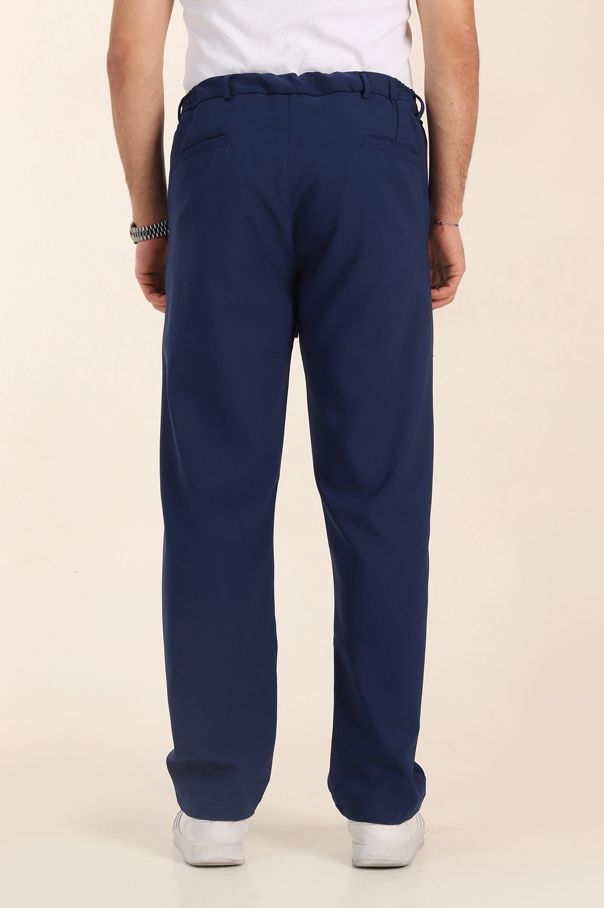 Lacivert Baggy Likralı Duble Kumaş Erkek Pantolon 344999