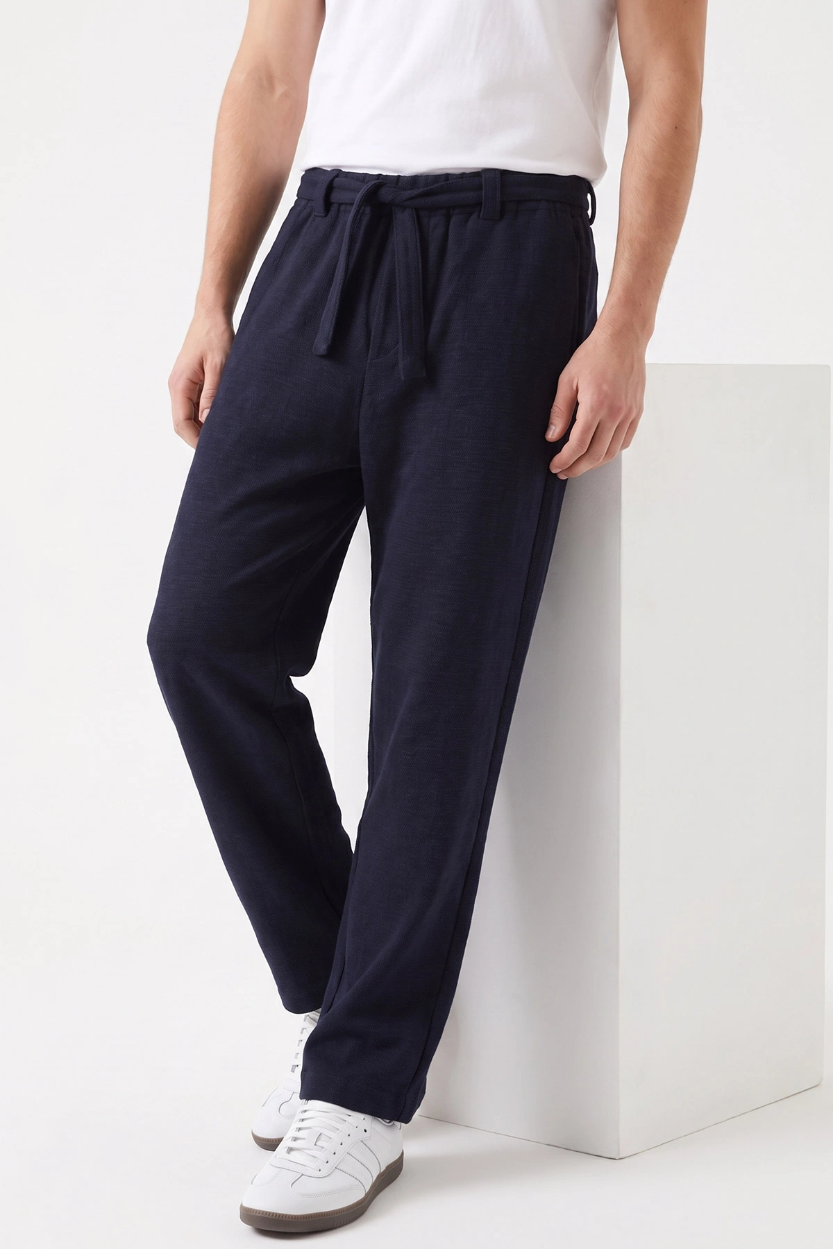 Lacivert Baggy Örme Kumaş Yeni Sezon Erkek Pantolon 493274