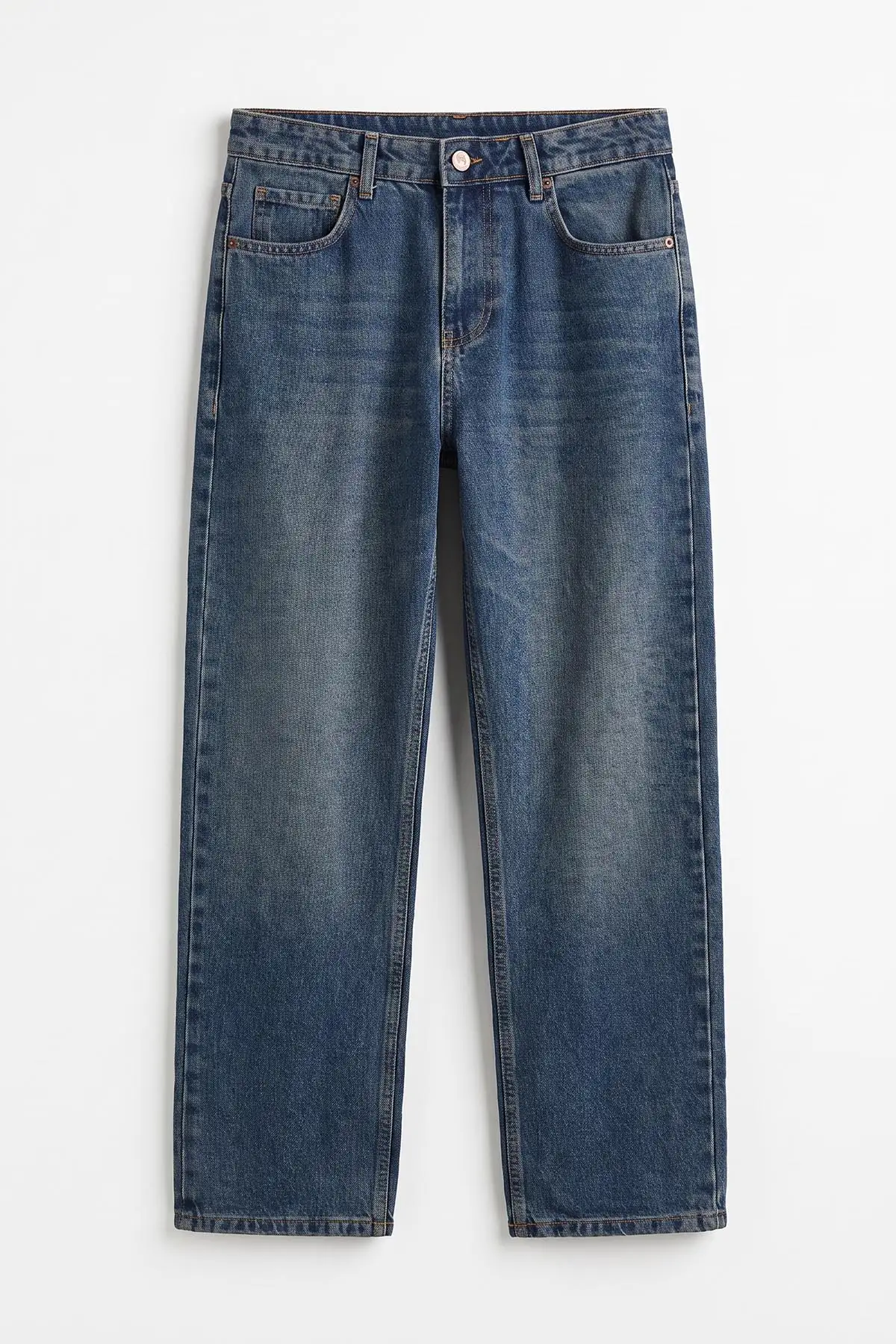 Lacivert Baggy Yeni Sezon Cep Detay Likralı Erkek Kot Pantolon 497241