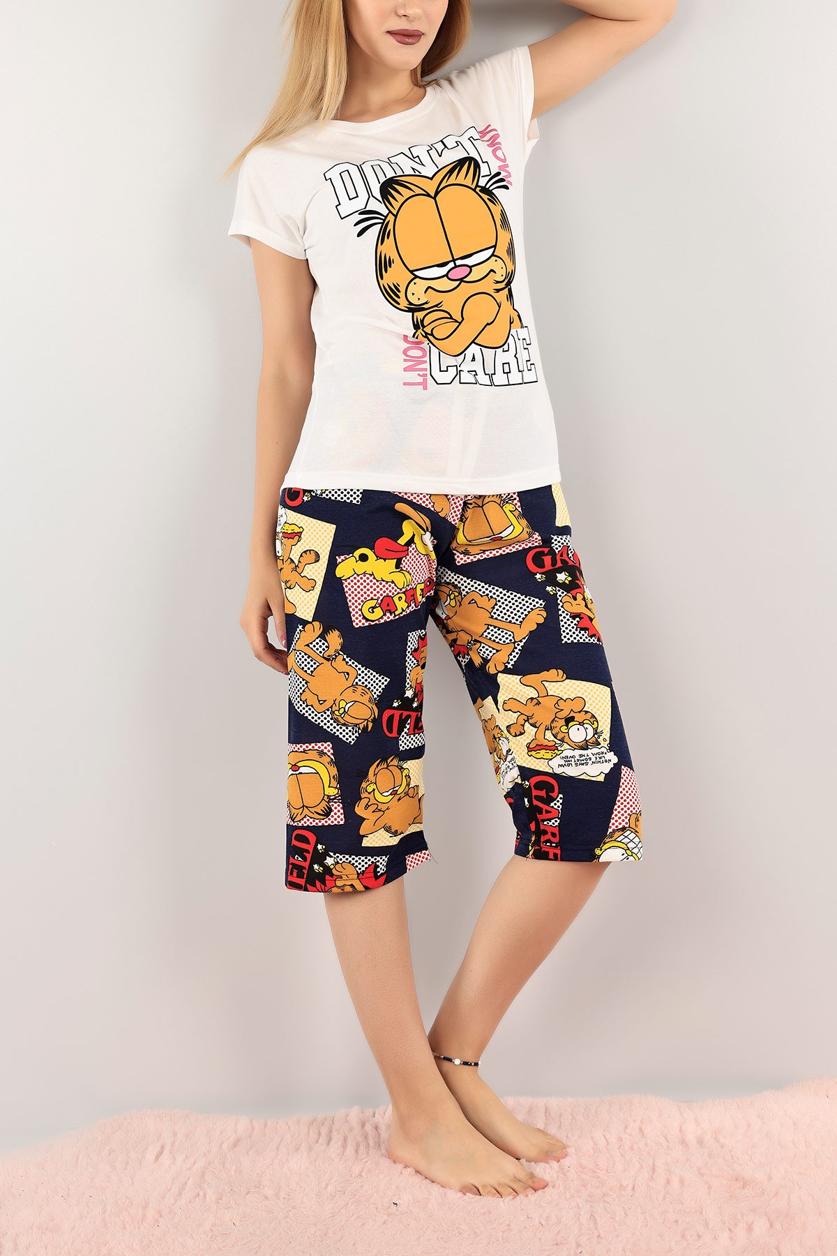 Lacivert Baskılı Bayan Pijama Takımı 120231