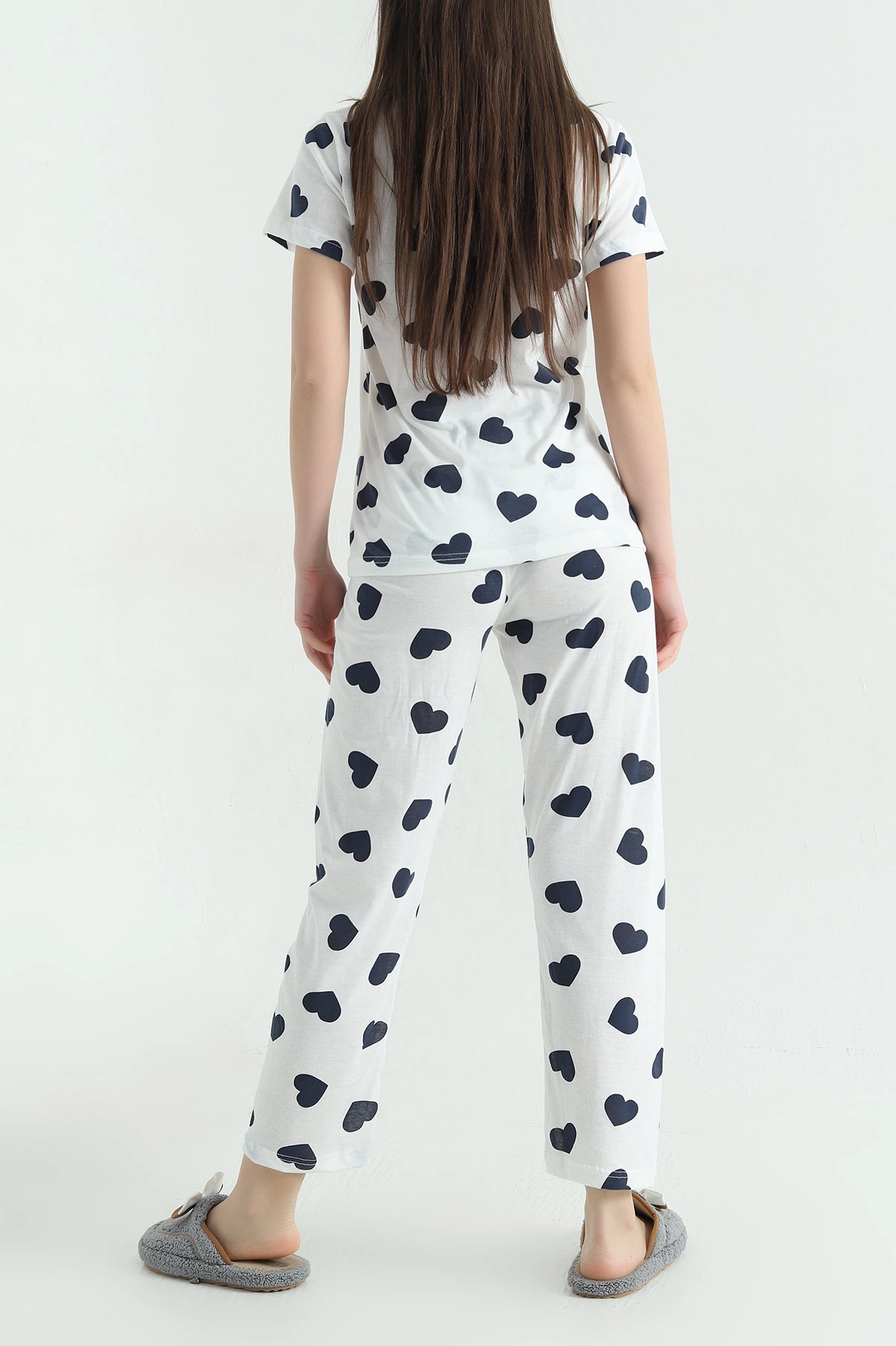 Lacivert Baskılı Kadın Pijama Takımı 357368