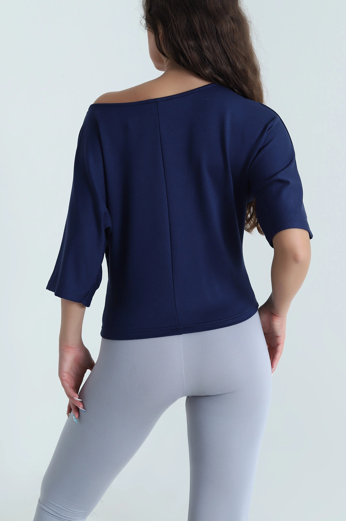 Lacivert Baskılı Kristal Kadın Bluz 482070