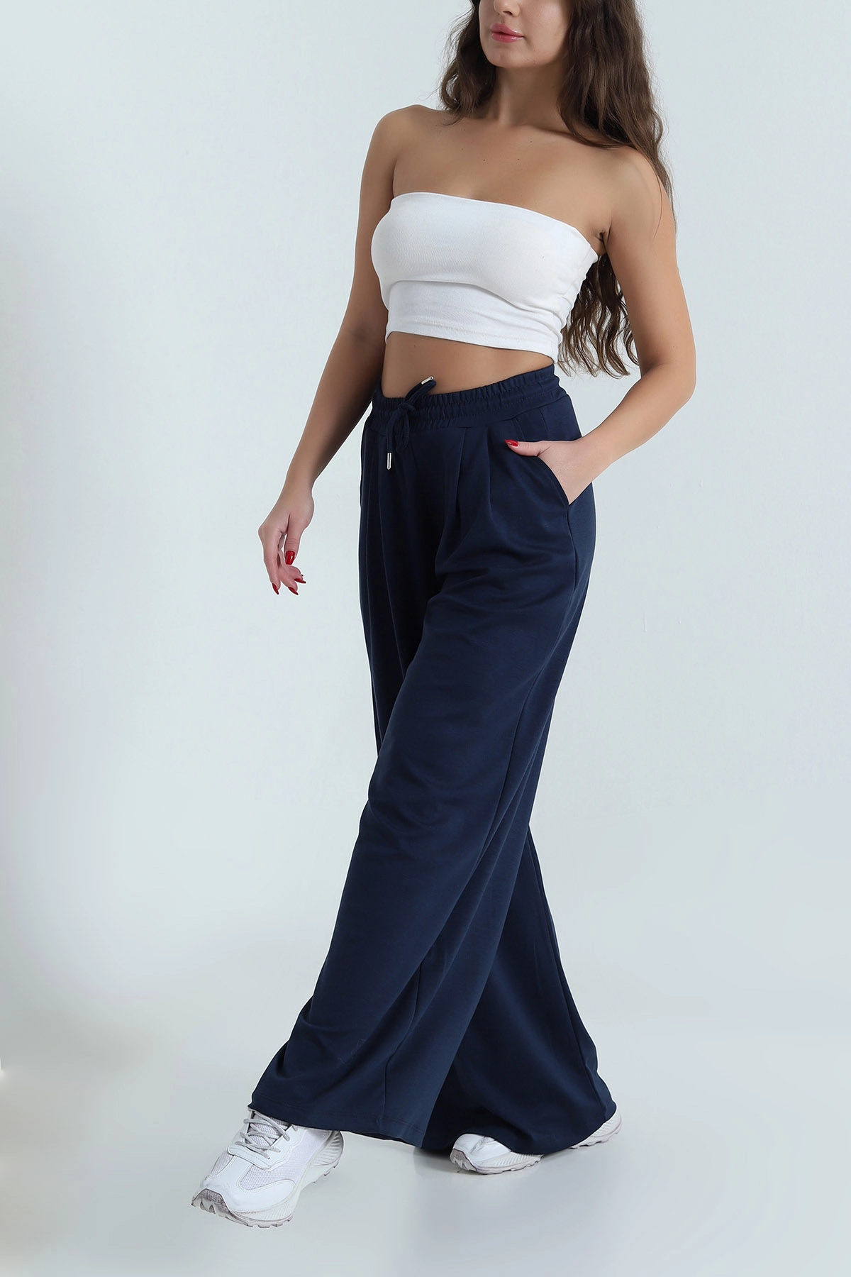 Lacivert Bol Paça Oysho Kadın Pantolon 493261
