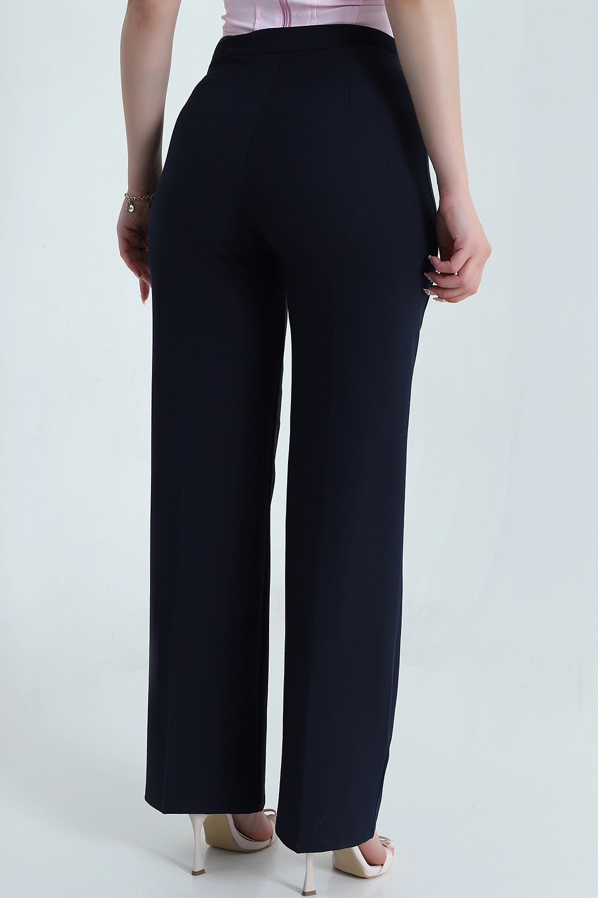 Lacivert Cepsiz Palazzo Kadın Pantolon 479658