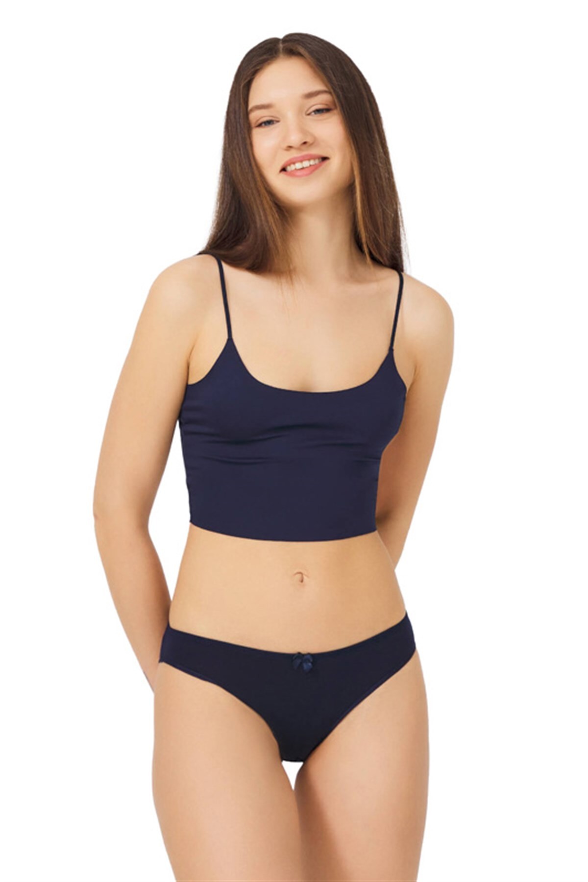 Lacivert CH0849 Basic Pamuklu Kadın Bikini Külot 183355