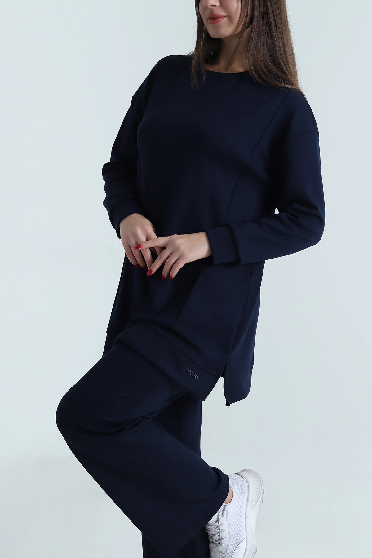 Lacivert Çimalı Tunik Pantolon Oysho Kadın İkili Takım 493541