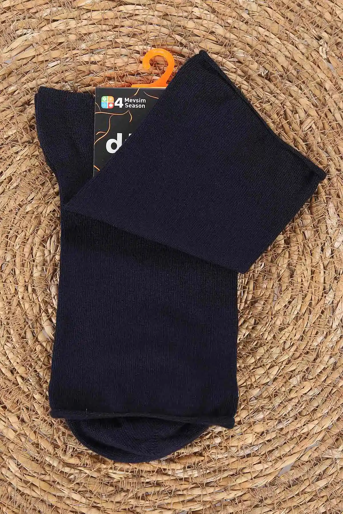 Lacivert Dört Mevsim Unisex Lastiksiz Modal Çorap (36-40) 477047